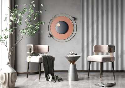 现代休闲椅3D模型下载